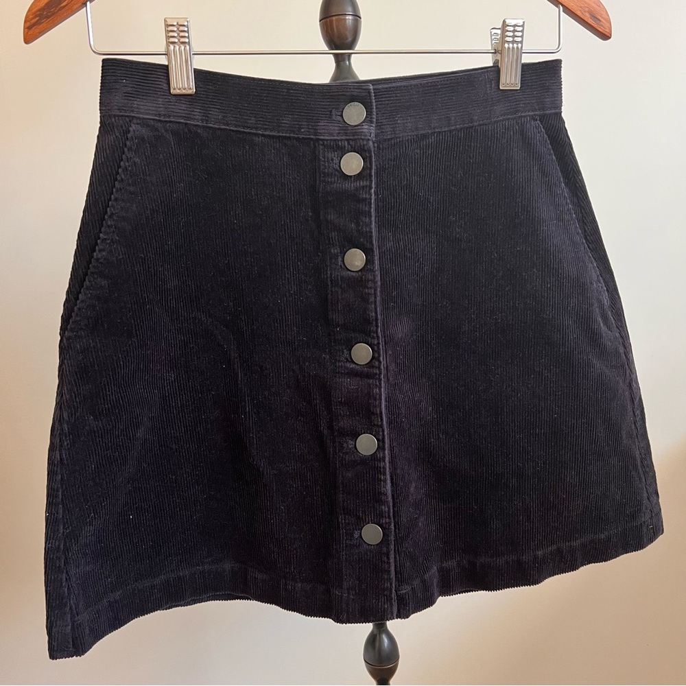 Uniqlo Navy Corduroy Skirt